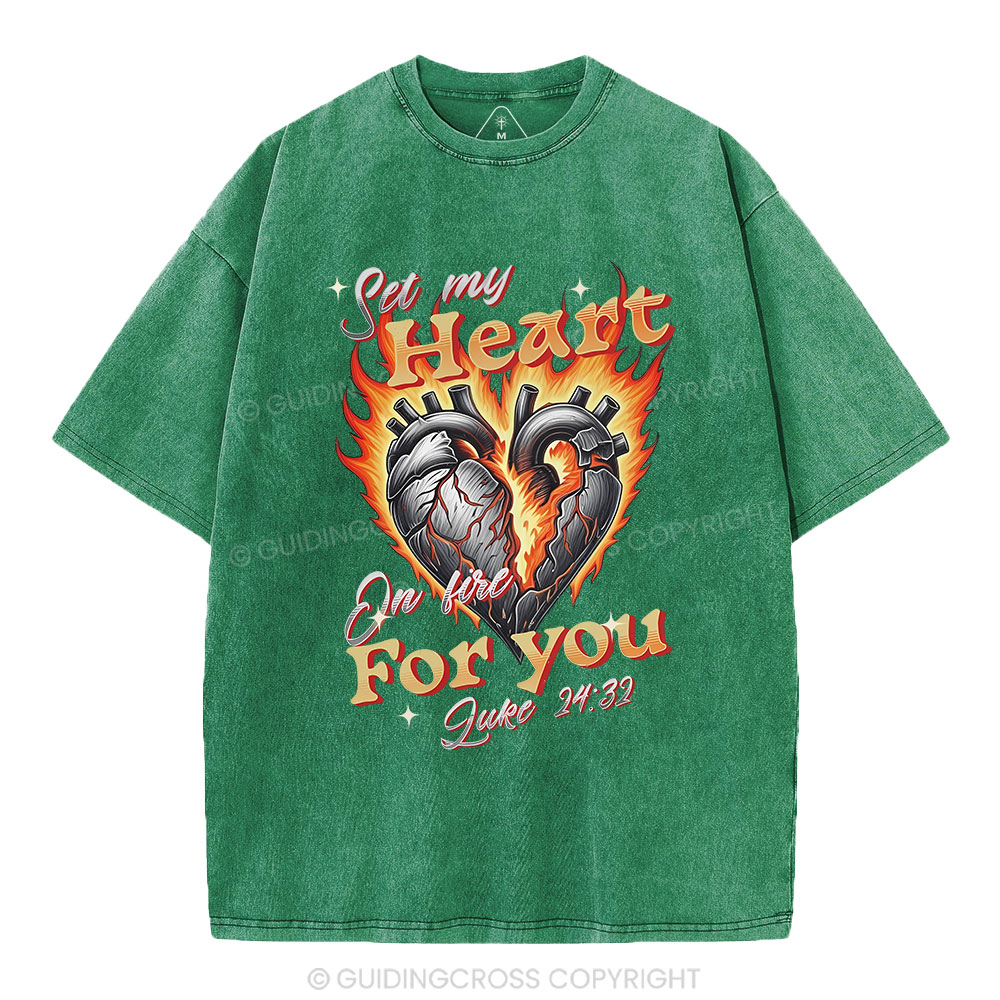 Set My Heart Crhsitian Washed T-Shirt