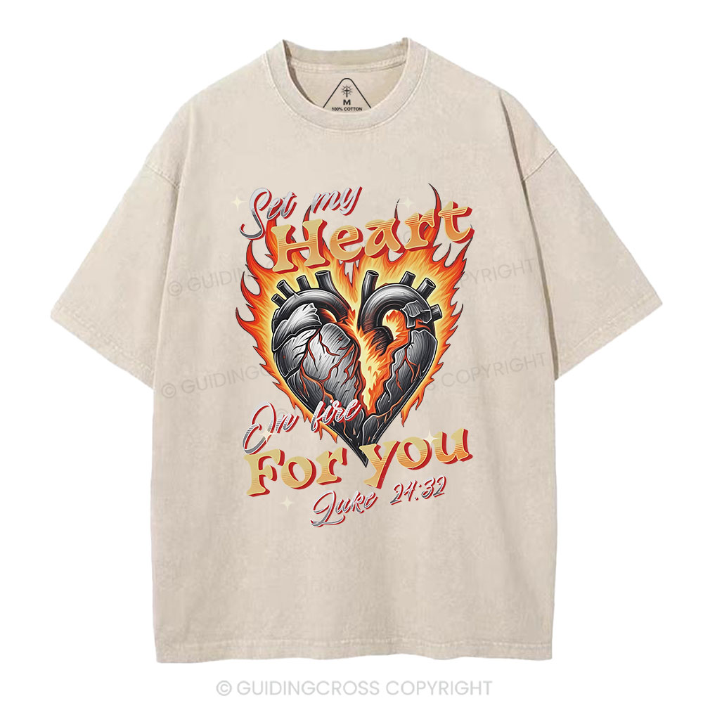 Set My Heart Crhsitian Washed T-Shirt