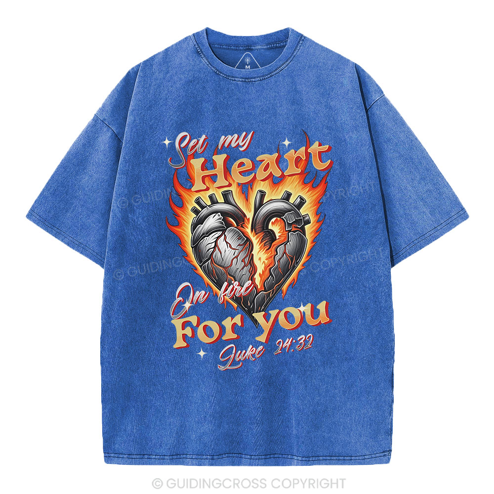 Set My Heart Crhsitian Washed T-Shirt
