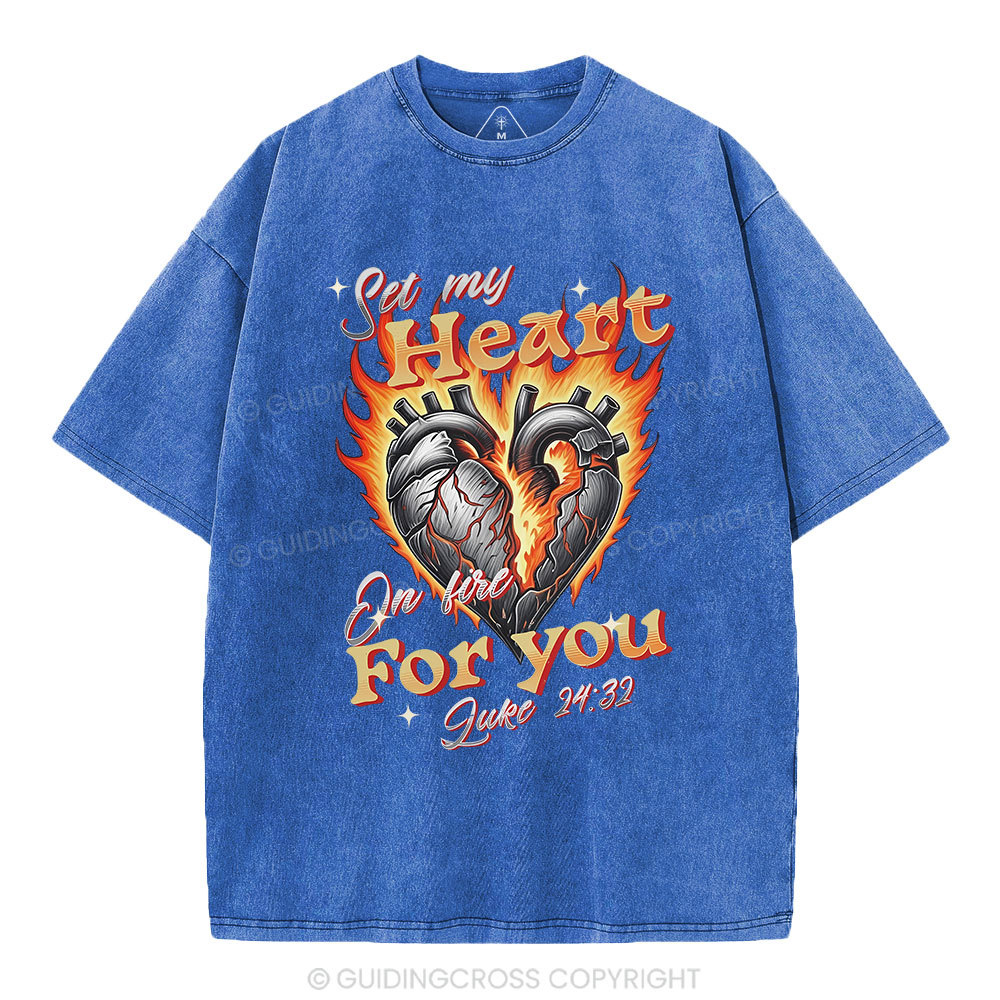 Set My Heart Crhsitian Washed T-Shirt