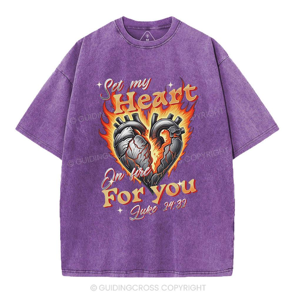 Set My Heart Crhsitian Washed T-Shirt