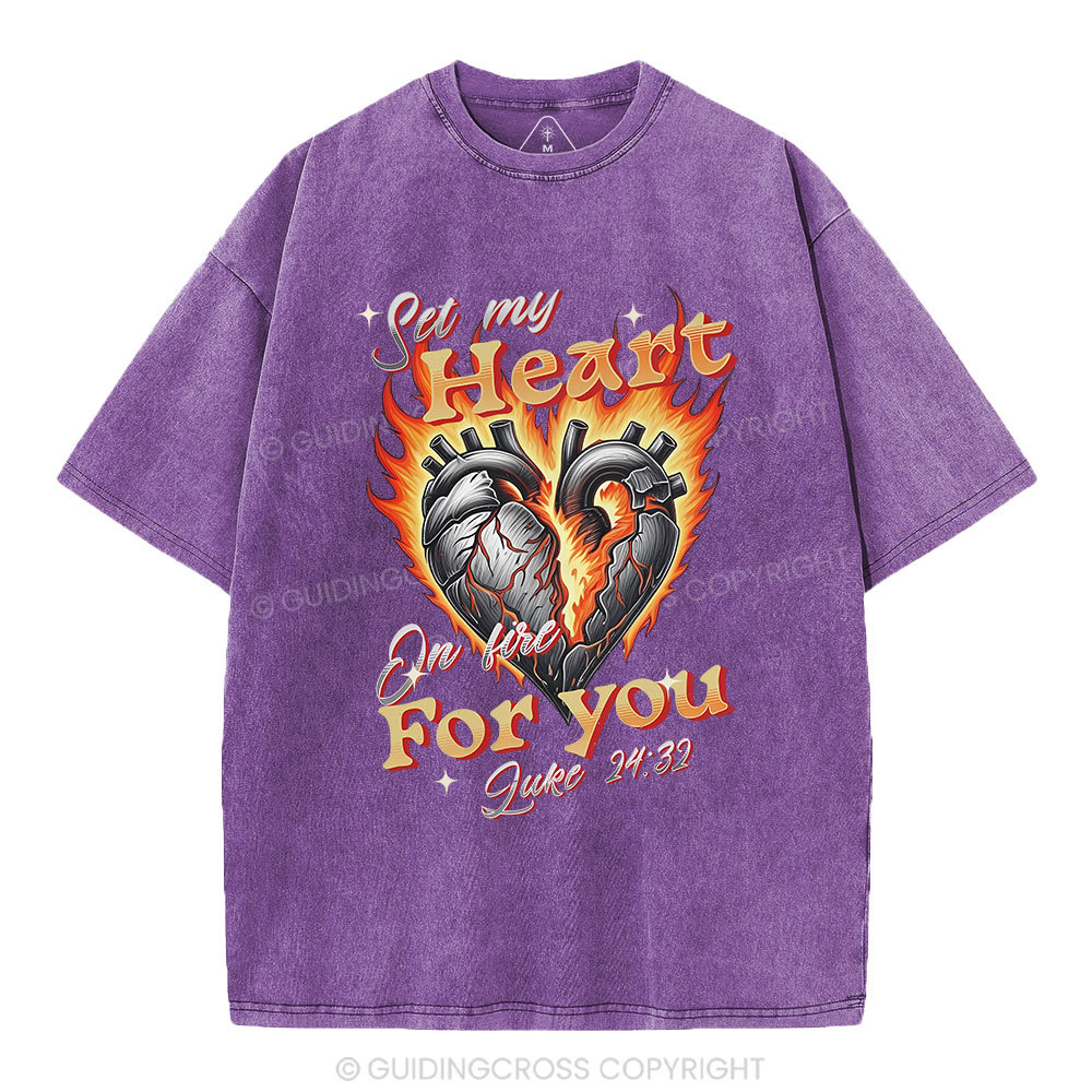 Set My Heart Crhsitian Washed T-Shirt