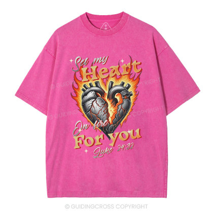 Set My Heart Crhsitian Washed T-Shirt