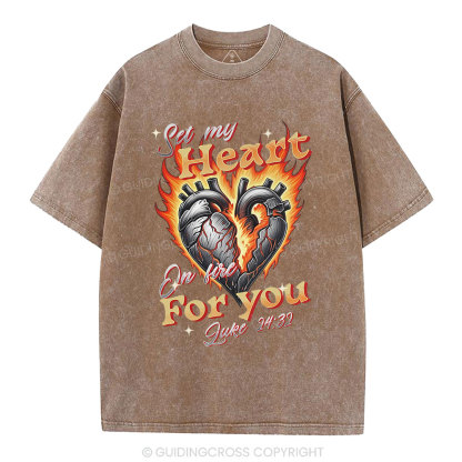 Set My Heart Crhsitian Washed T-Shirt