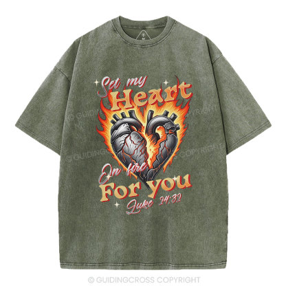 Set My Heart Crhsitian Washed T-Shirt