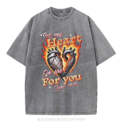 Set My Heart Crhsitian Washed T-Shirt