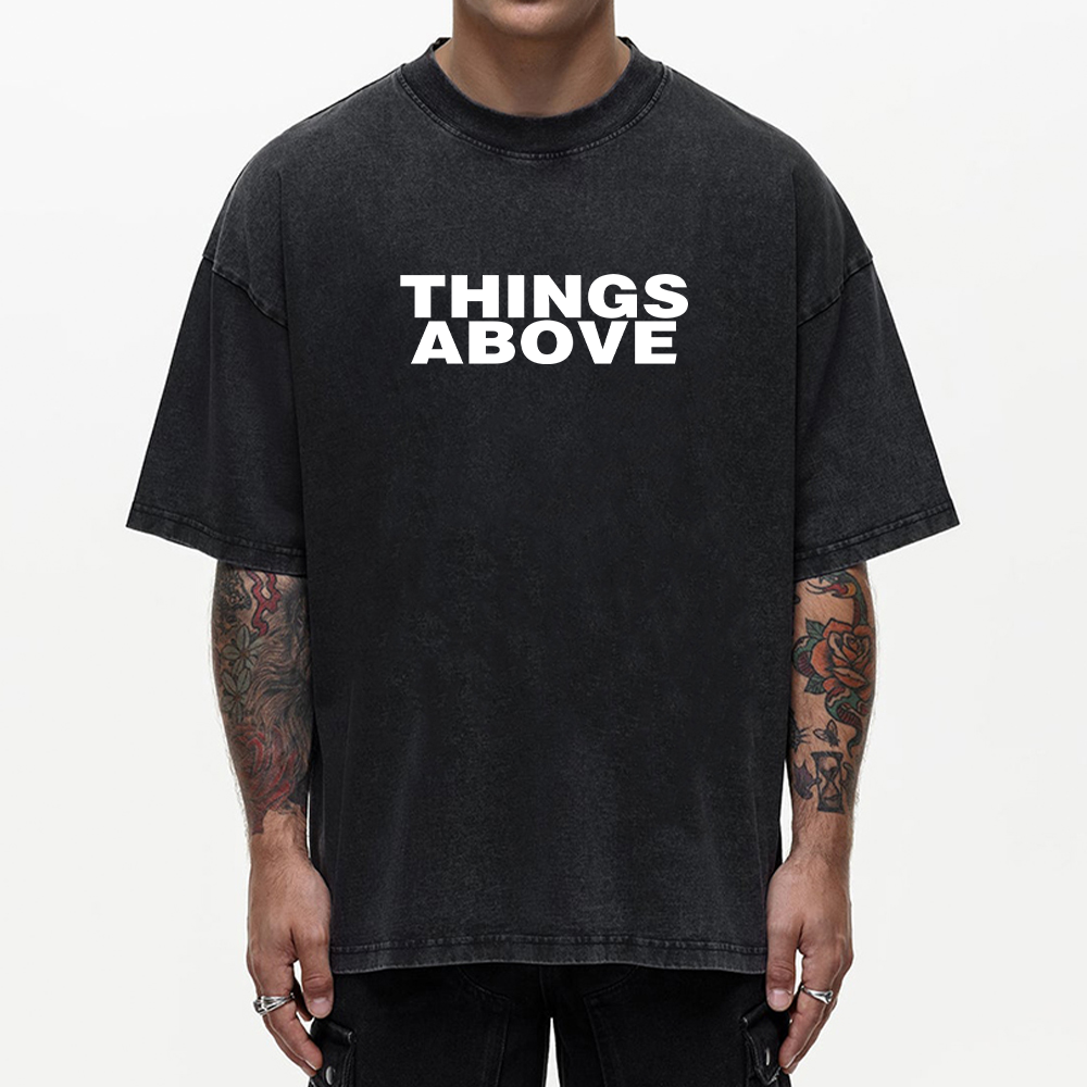 Set Your Minds On Things Above Christian Washed T-Shirt