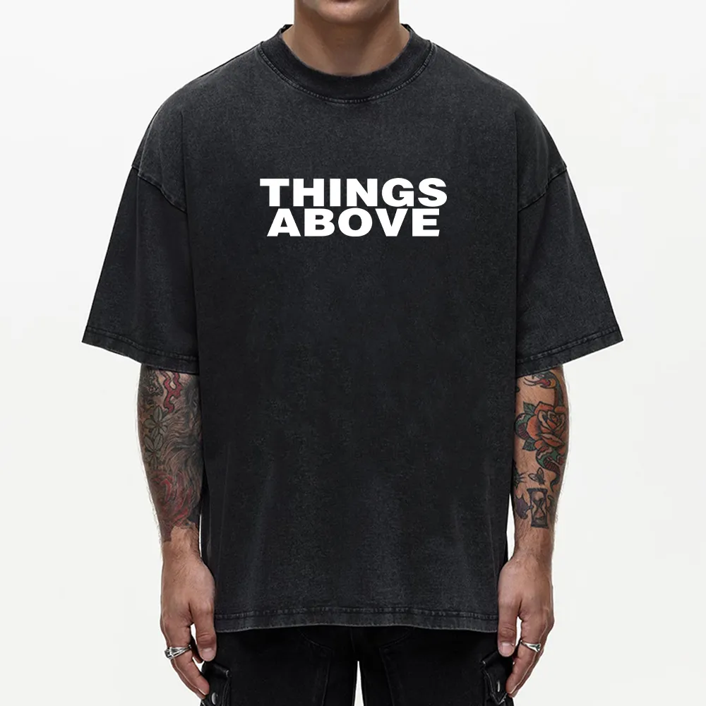 Set Your Minds On Things Above Christian Washed T-Shirt