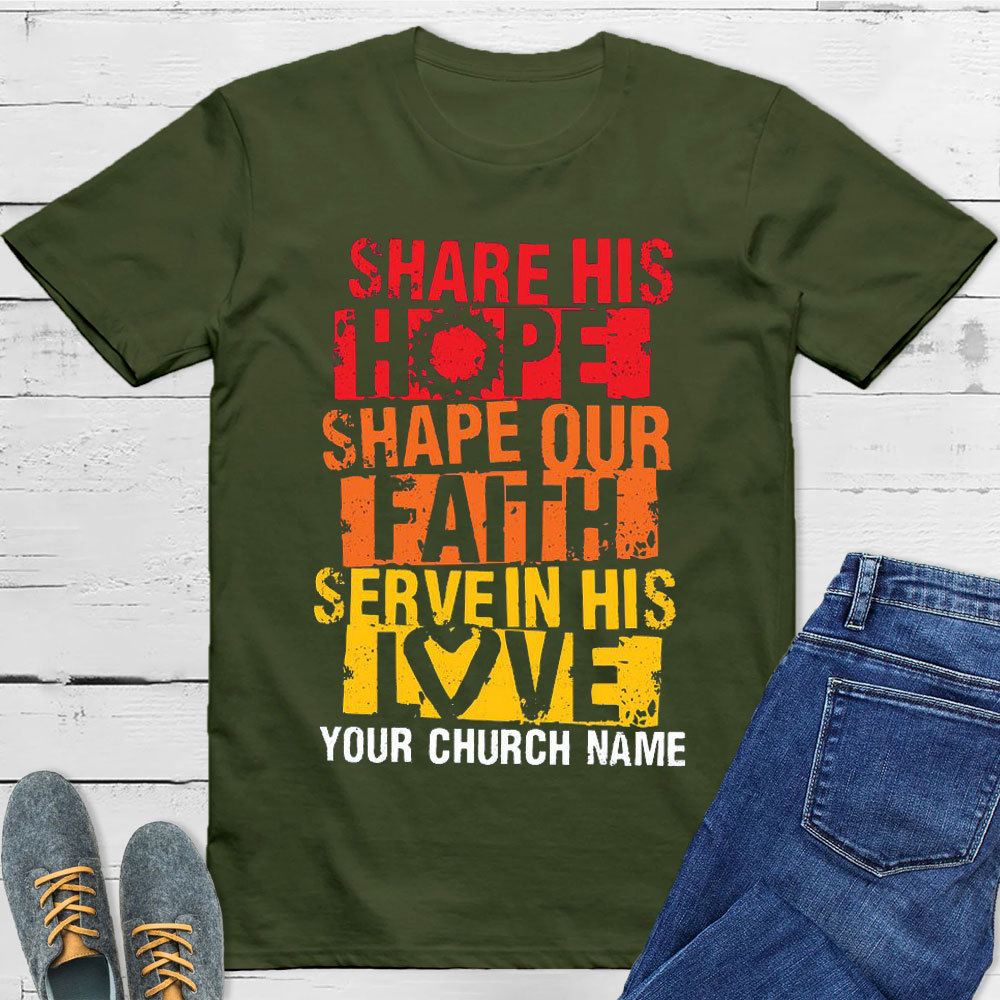 Personalized Share Our Faith Christian T-Shirt
