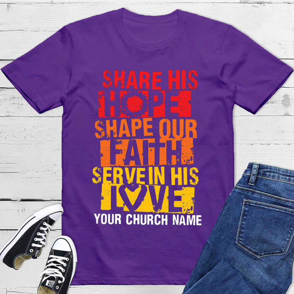 Personalized Share Our Faith Christian T-Shirt