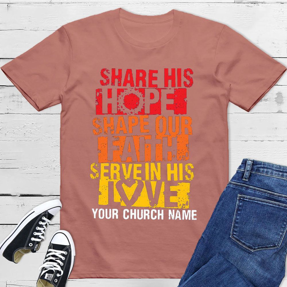 Personalized Share Our Faith Christian T-Shirt