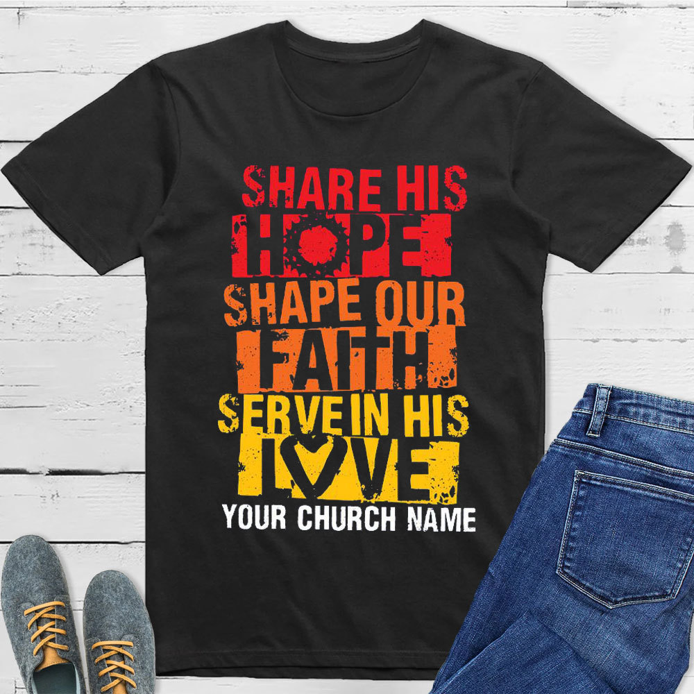 Personalized Share Our Faith Christian T-Shirt