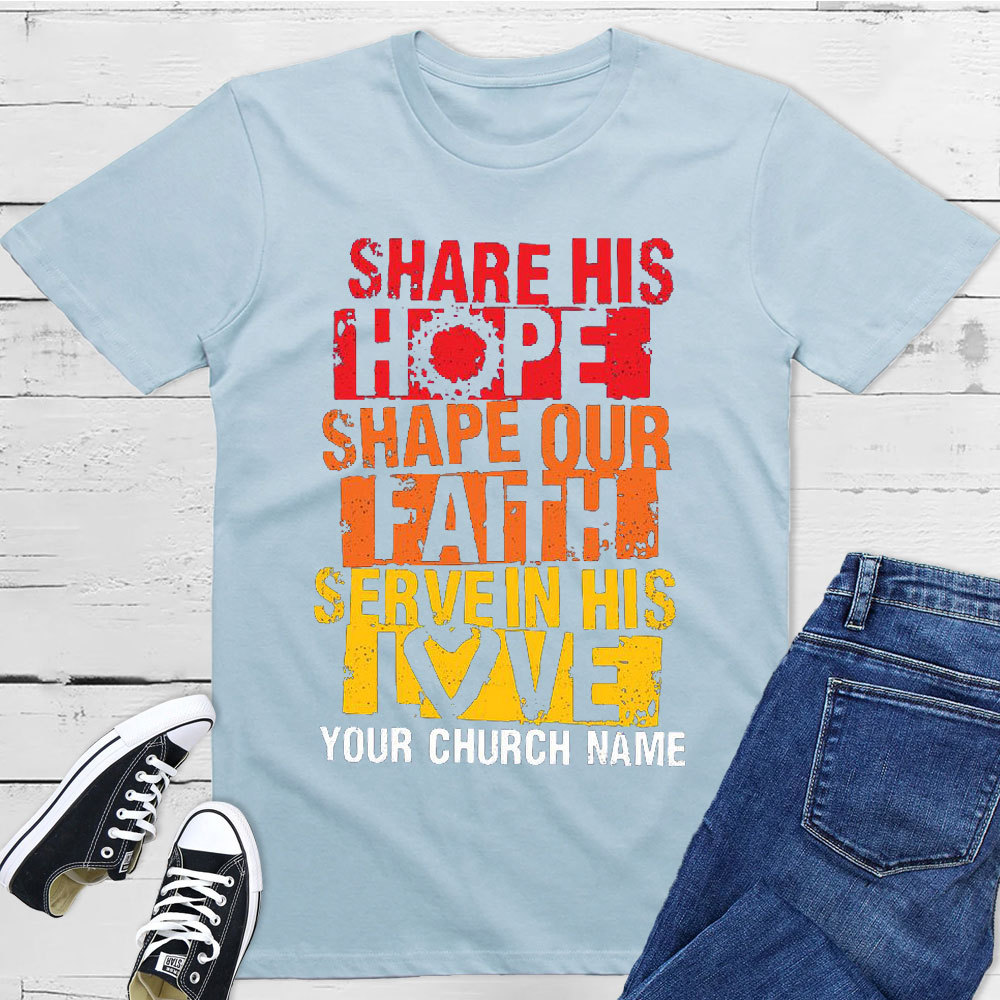 Personalized Share Our Faith Christian T-Shirt