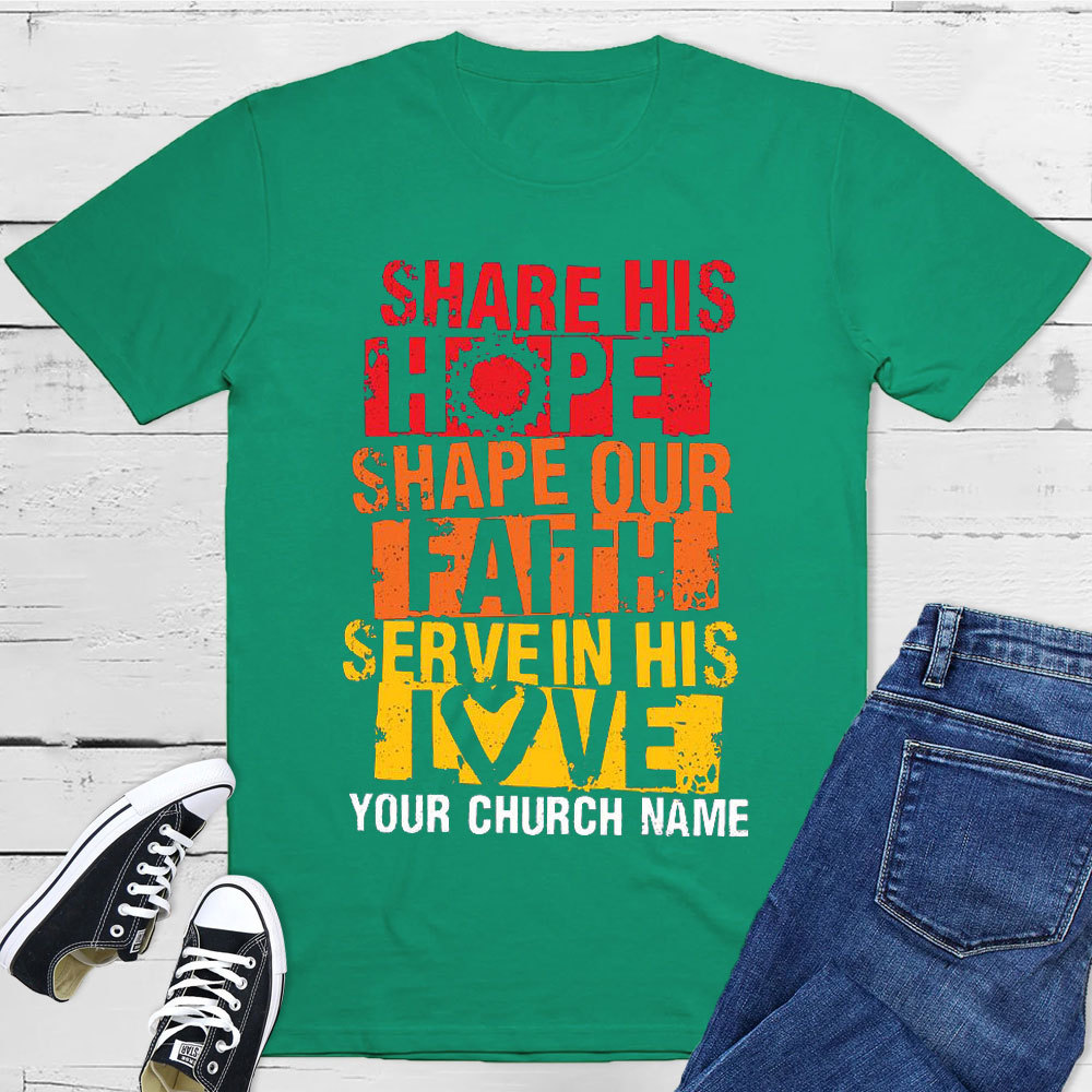 Personalized Share Our Faith Christian T-Shirt