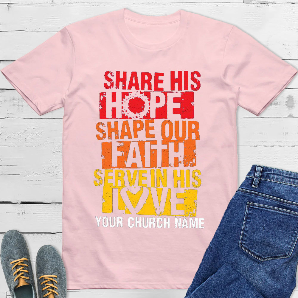 Personalized Share Our Faith Christian T-Shirt