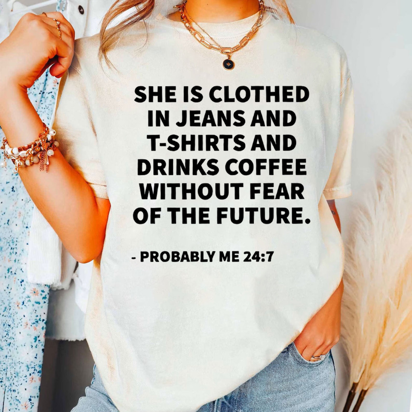 She Is Clothed Christian T-Shirt