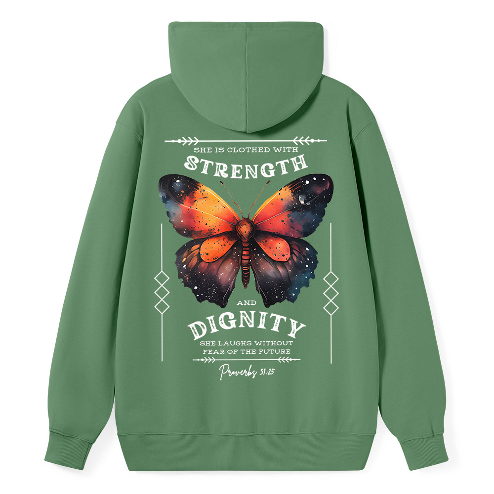 She Is Clothed With Strength Classic Christian Hoodie