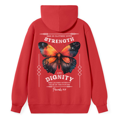 She Is Clothed With Strength Classic Christian Hoodie