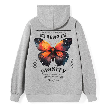 She Is Clothed With Strength Classic Christian Hoodie