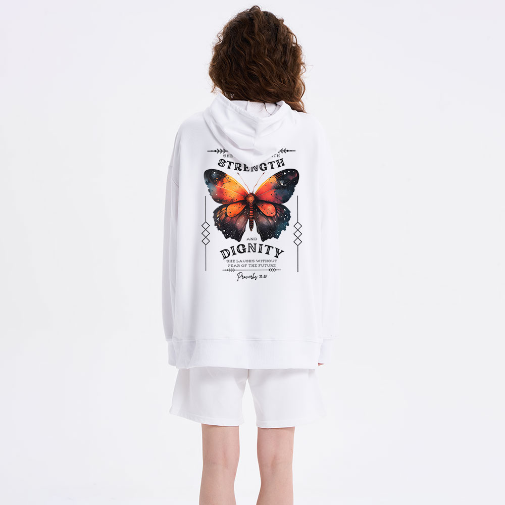 She Is Clothed With Strength Classic Christian Hoodie