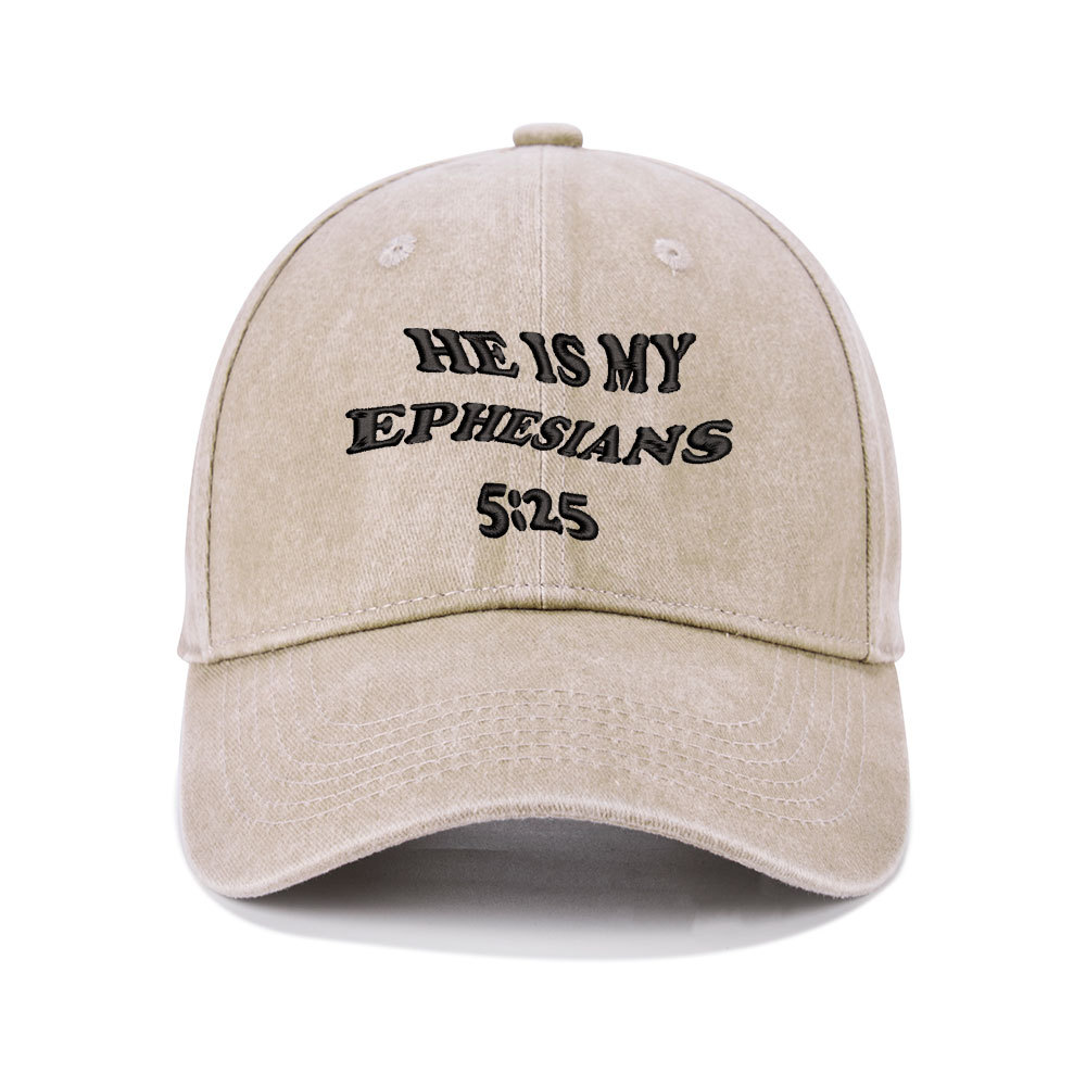 She Is My Ephesians Christian Couple Washed Hat
