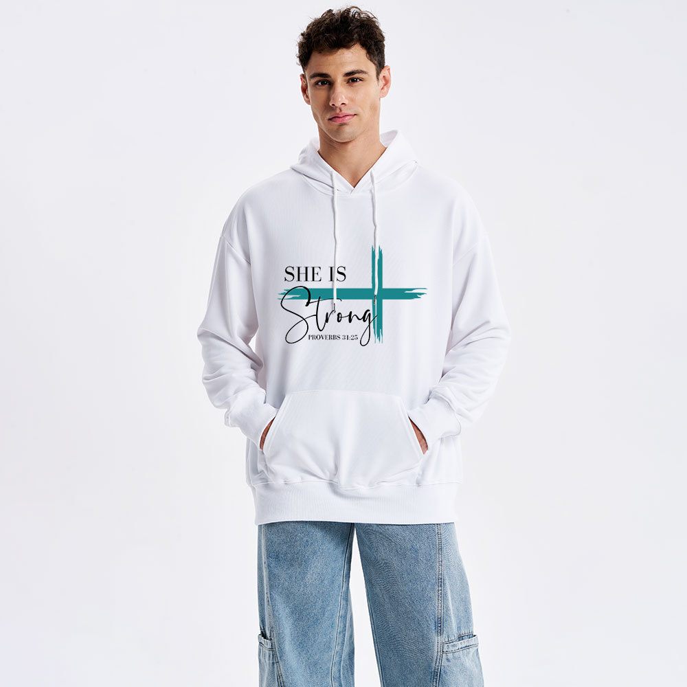 She Is Strong Cross Hoodie