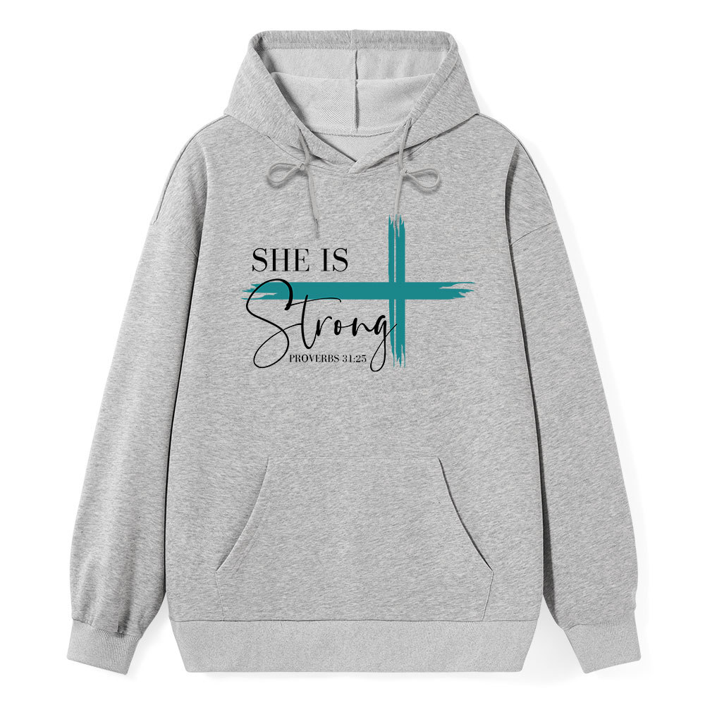 She Is Strong Cross Hoodie Sale - GuidingCross