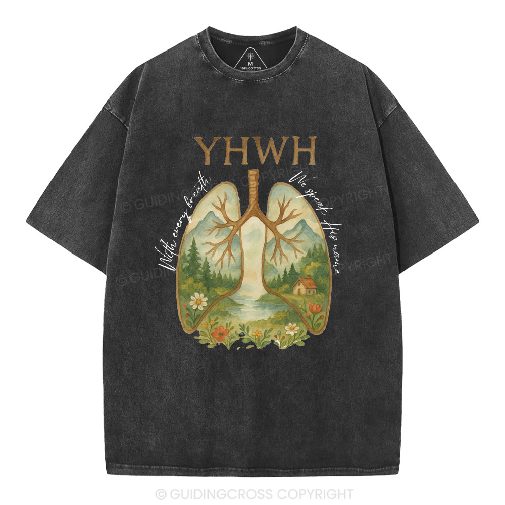 YHWH Lung Christian Washed T-Shirt