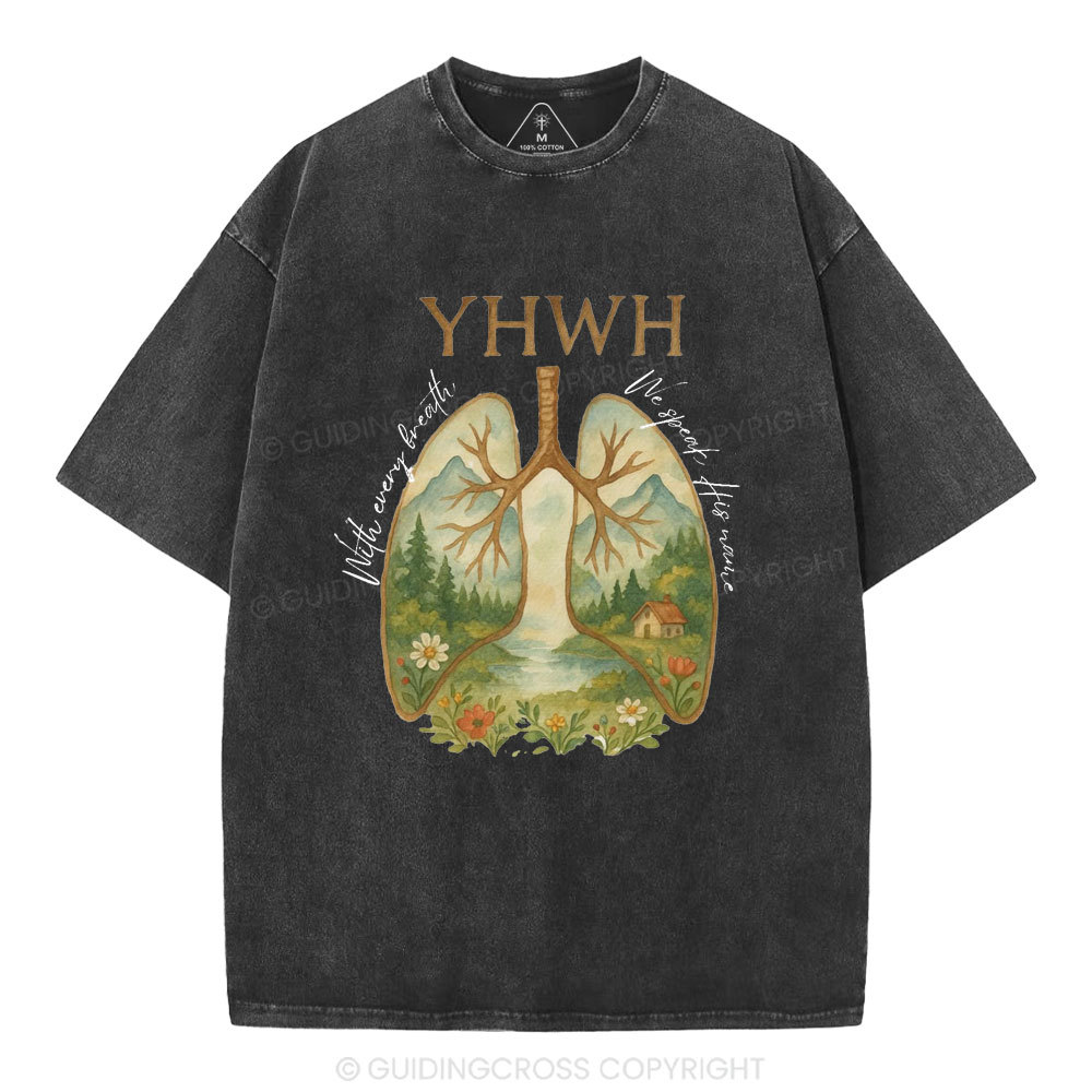 YHWH Lung Christian Washed T-Shirt