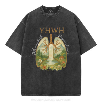 YHWH Lung Christian Washed T-Shirt