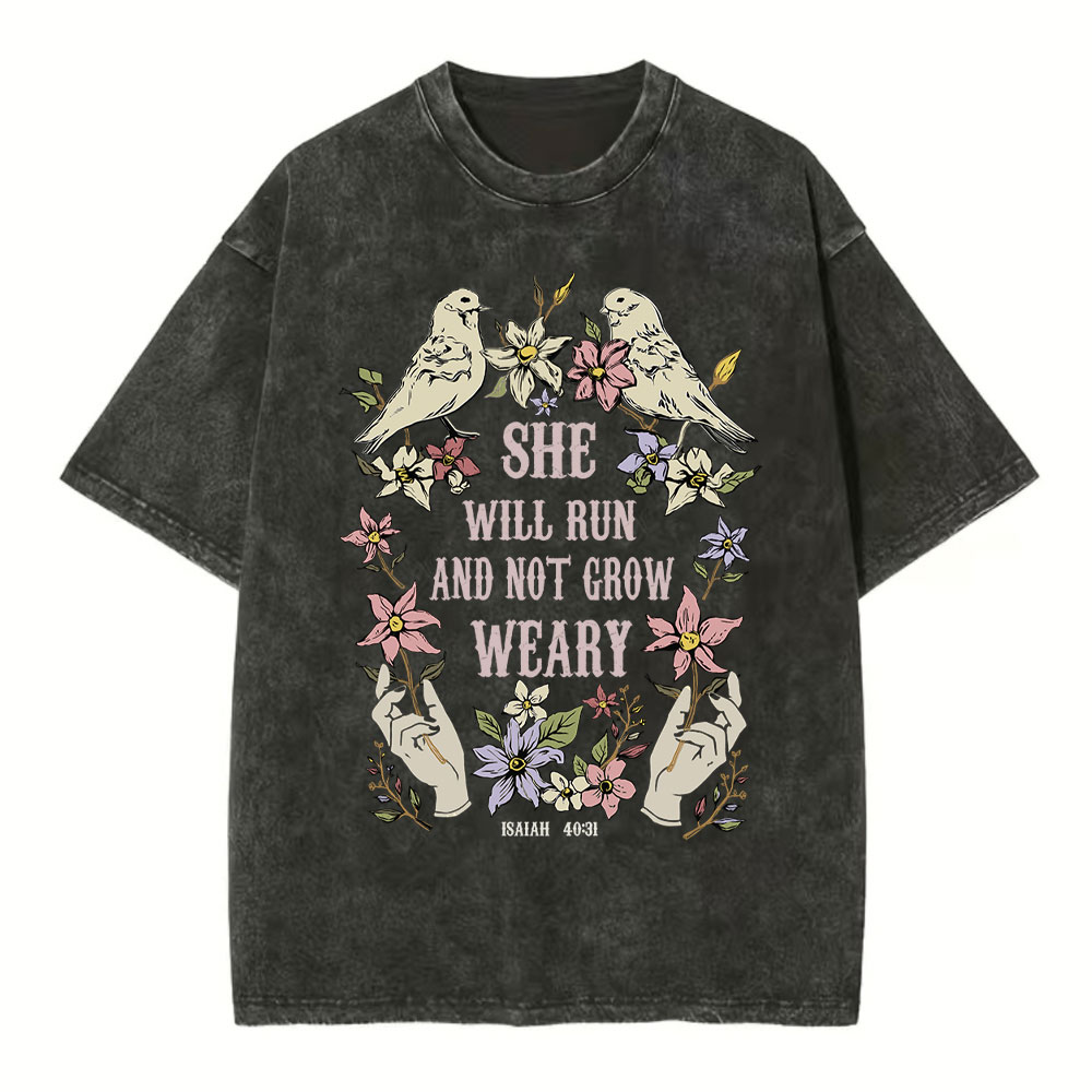 Consider How The Lilies Grow Christian Washed T-Shirt Sale-GuidingCross