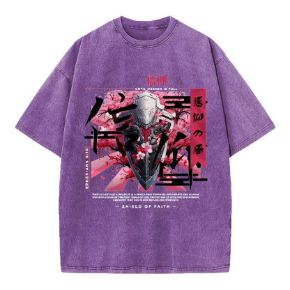 Shield Of Faith Chirstian Washed T-Shirt