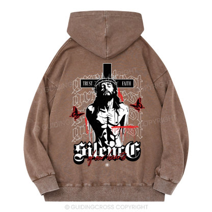 Silence Of Our Hearts Christian Washed Hoodie