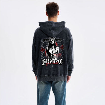 Silence Of Our Hearts Christian Washed Hoodie