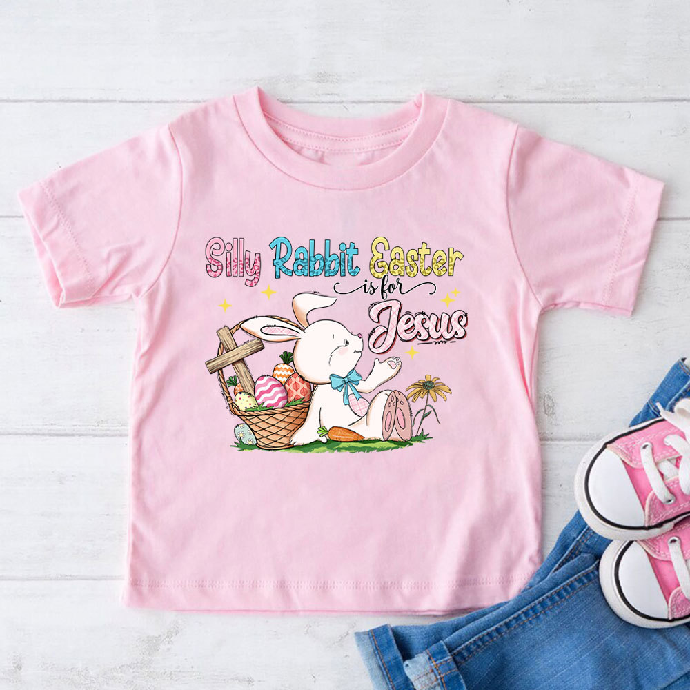 Silly Rabbit Easter Is For Jesus Christian Kid T-Shirt