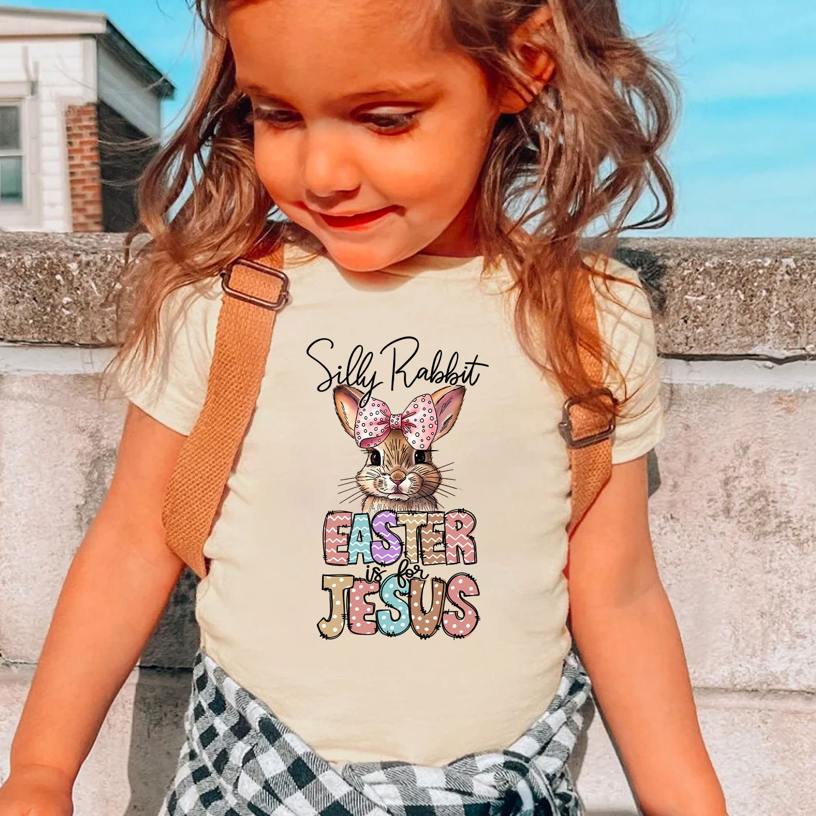 Silly Rabbit Easter Is For Jesus Christian Kids T-Shirt