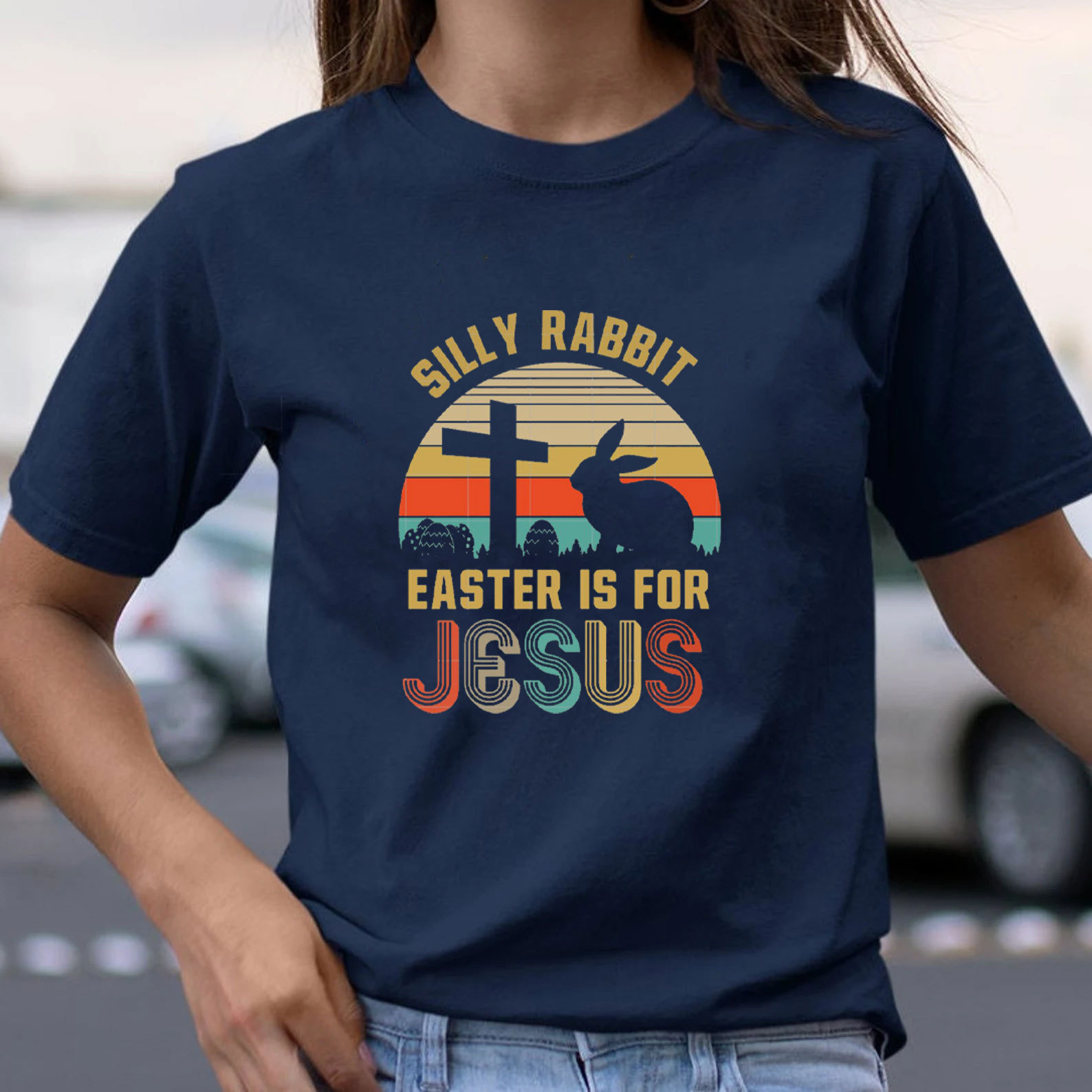 Silly Rabbit Easter Is For Jesus Christian T-Shirt