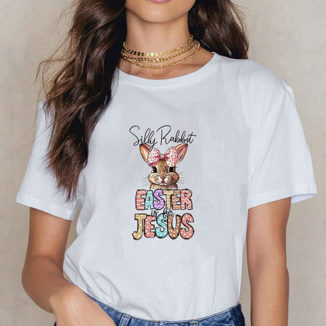 Silly Rabbit Easter Is For Jesus Christian T-Shirt
