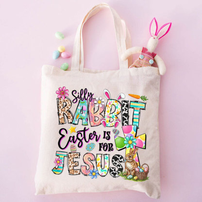 Silly Rabbit Easter Is For Jesus Christian Tote Bag