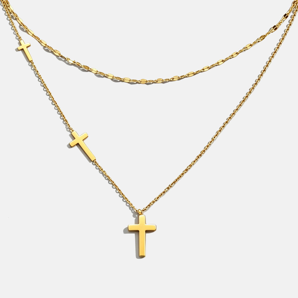 Simple Cross Chain Necklace Sale - GuidingCross