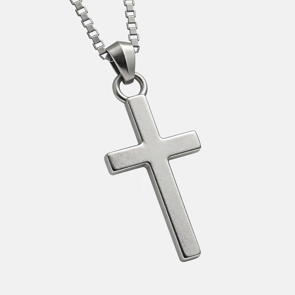 Simple Cross Christian 925 Sterling Silver Necklace