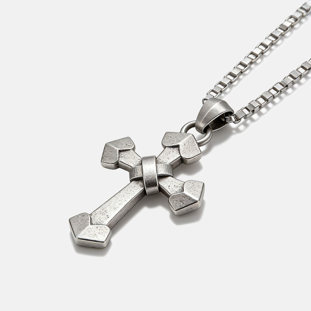 Simple Cross Christian 925 Sterling Silver Necklace