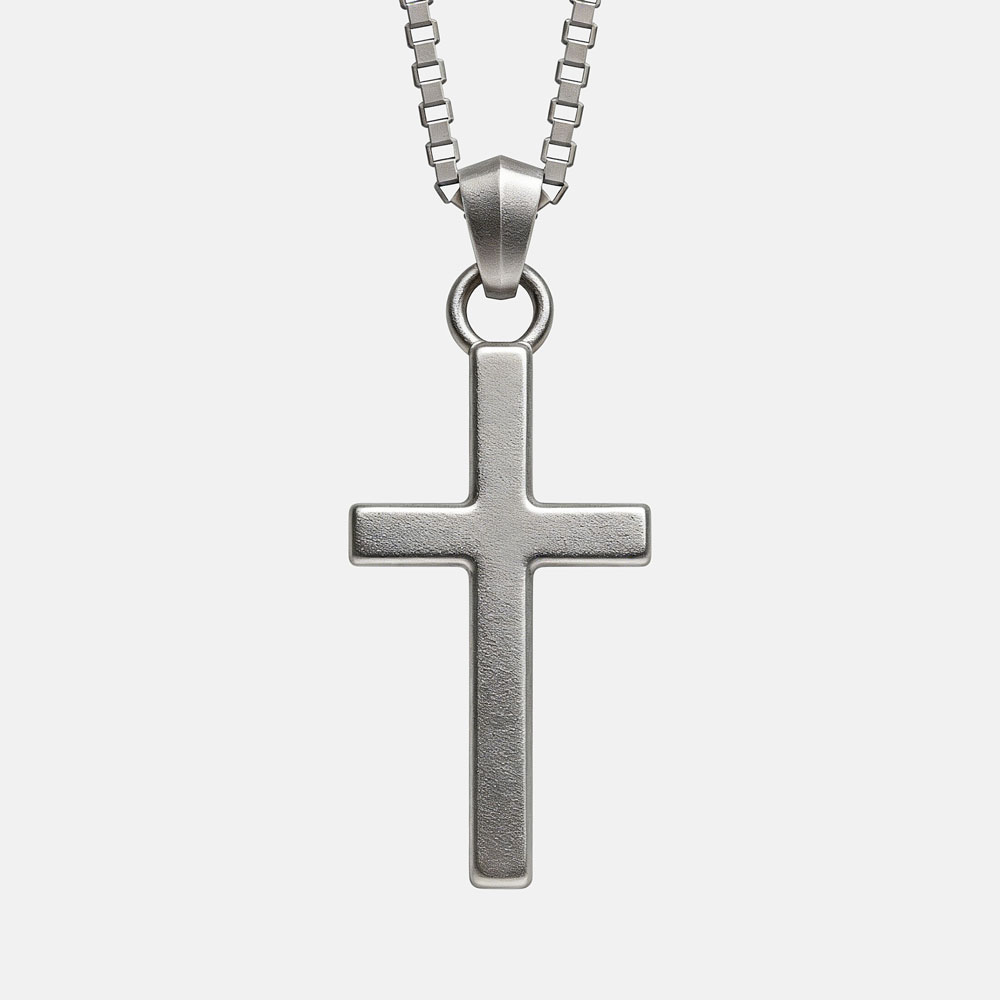 Simple Cross Christian 925 Sterling Silver Necklace