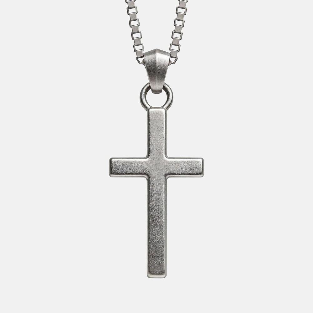 Simple Cross Christian 925 Sterling Silver Necklace
