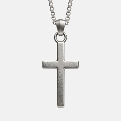 Simple Cross Christian 925 Sterling Silver Necklace
