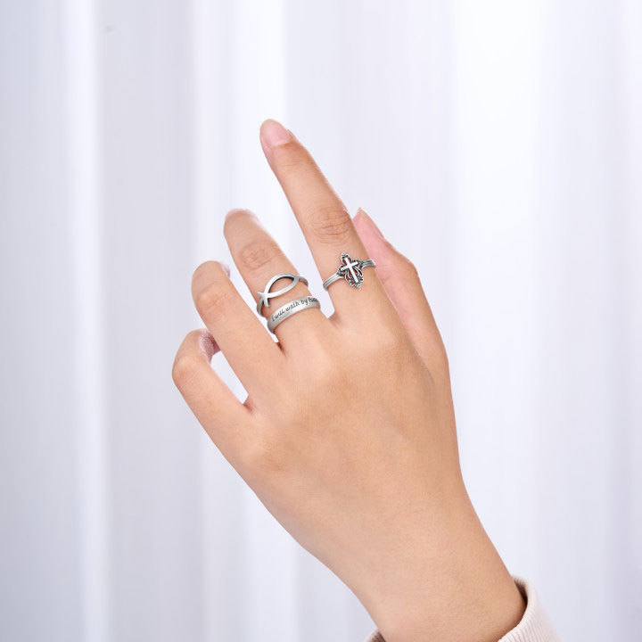 Simple Fish Christian 925 Sterling Silver Ring