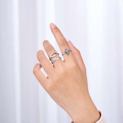 Retro Cross Christian 925 Sterling Silver Ring