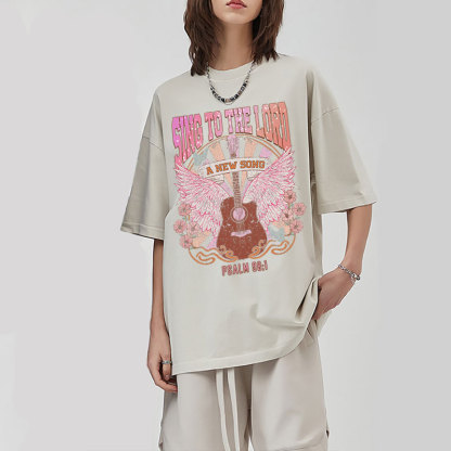 Sing to The Lord A New Song Christian Washed T-Shirt