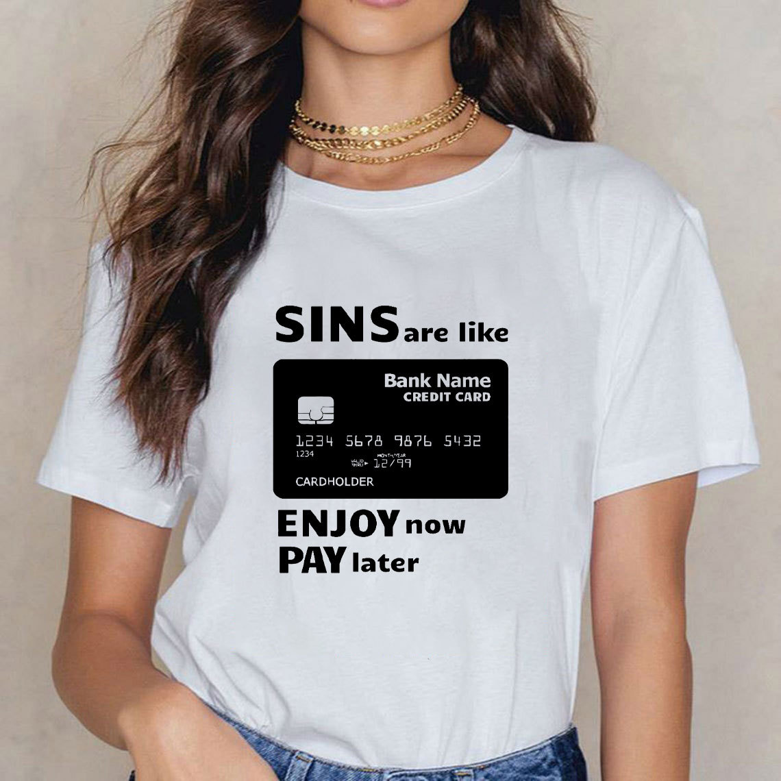 Sins Are Like Credit Cards Essential Christian T-Shirt