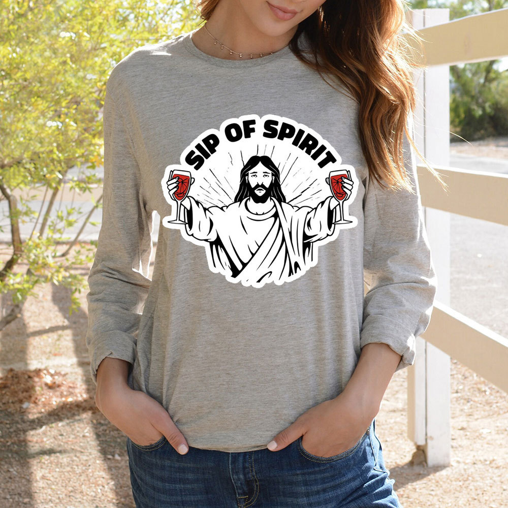 Sip Of Spirit Christian Long Sleeve T-Shirt